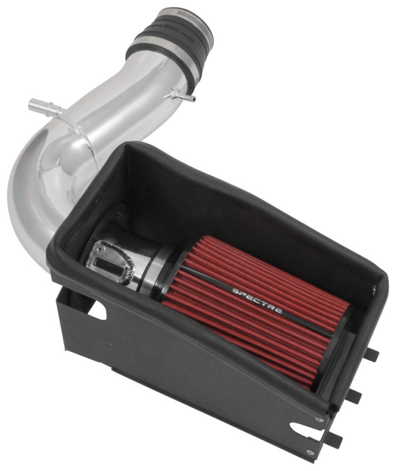 Spectre 9038 11-19 fits Ford Explorer V6-3.5L F/I Air Intake Kit - Polished Aluminum w/Red Filter