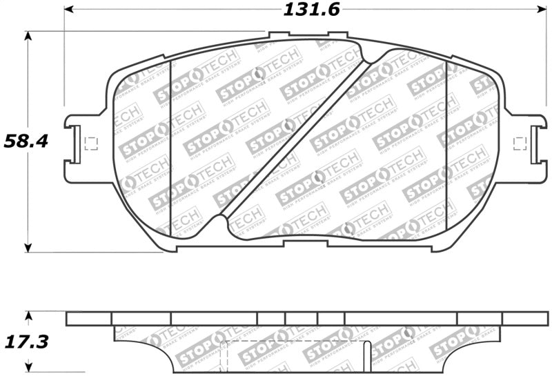 Stoptech 308.0908 Street Touring 06 Lexus GS / 09-10 IS Front Brake Pads
