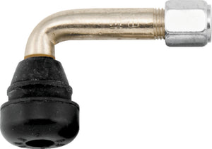 BikeMaster 151415 BikeMaster Valve Stem 90Deg Chrome w/Rubber Ea