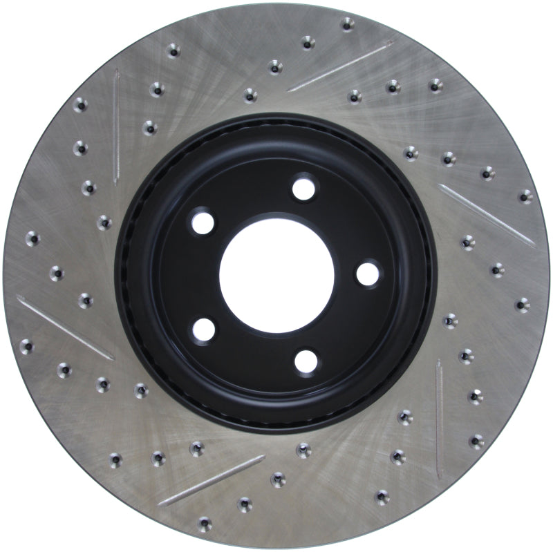 Stoptech 127.45078L 07-09 Mazda 3 Left Front Slotted & Drilled Rotors