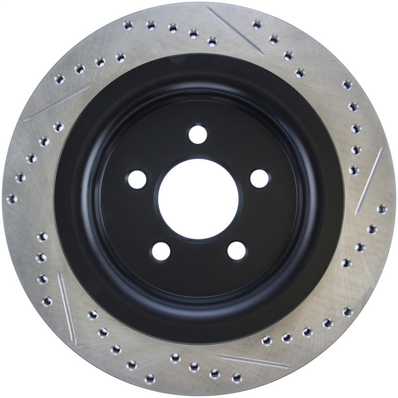 Stoptech 127.61109R Slotted & Drilled Sport Brake Rotor - 2015 Ford Mustang GT - Rear Right