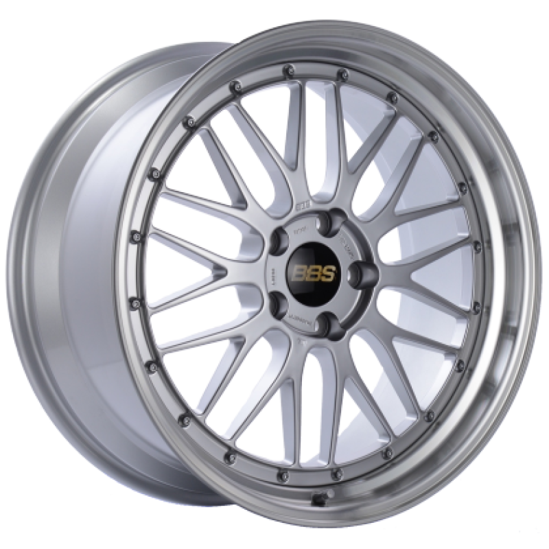 BBS LM086DSPK LM 18x10 5x114.3 ET20 Diamond Silver Center Diamond Cut Lip Wheel - 82mm PFS/Clip Required