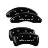 MGP 20224SACCBK 4 Caliper Covers Engraved Front fits Accord Rear Accord Black Fi