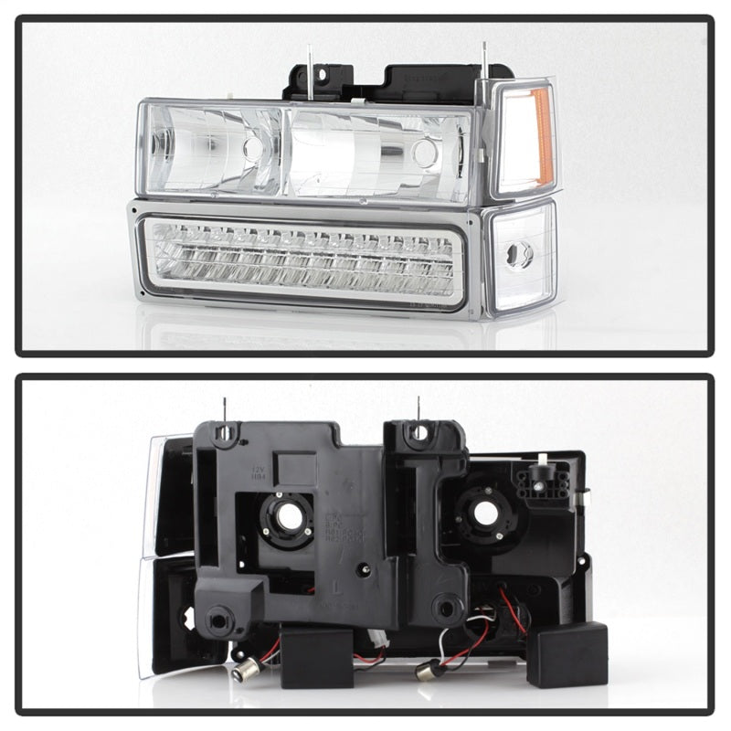 5069559 Xtune Blazer Full Size Corner/LED Bumper Headlights Chrome HD-JH-CCK88