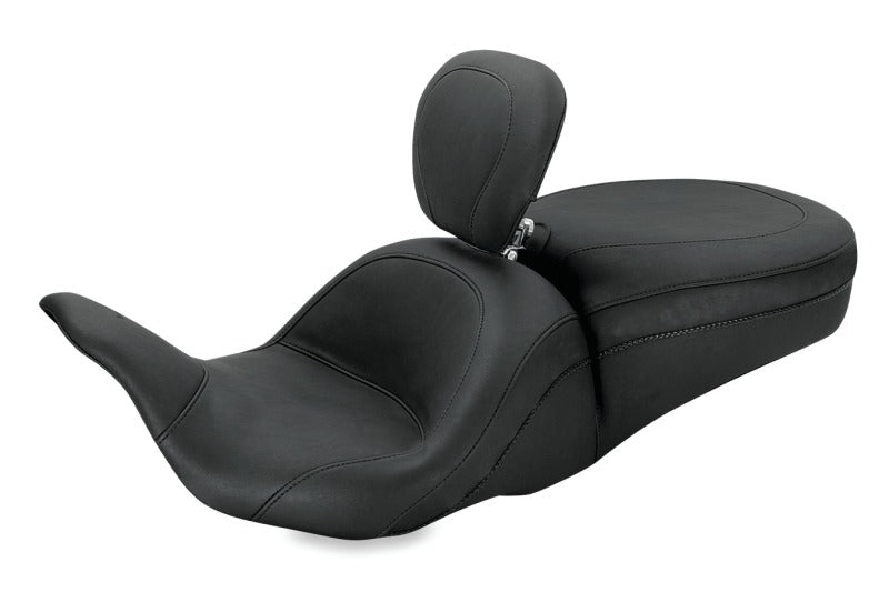 Mustang 79703 Harley Electra Glide, Rd Glide, Rd King, Str Glide Lowdown 1PC Seat w/DBR - Black