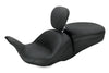 Mustang 79703 Harley Electra Glide, Rd Glide, Rd King, Str Glide Lowdown 1PC Seat w/DBR - Black