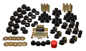 Energy Suspension 2.18101G 87-95 fits Jeep Wrangler YJ Black Hyper-Flex Master Bushing Set