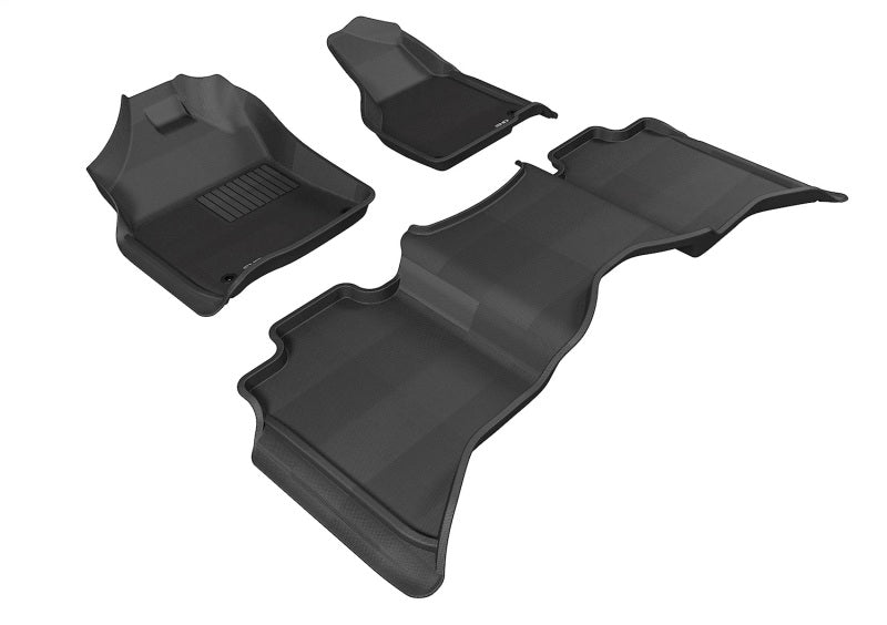 3D MAXpider 2016-2020 fits Honda Pilot 8-Passenger Kagu 3rd Row Floormats - Bla