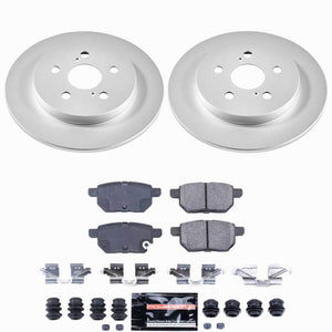 Power Stop 09-10 Pontiac Vibe Rear Z23 Coated Brake Kit