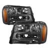 9023538 Xtune fits Chevy 02-09 Trailblazer Crystal Headlights Black HD-JH-CTB0