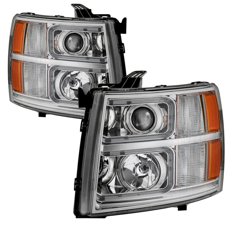 9027802 Xtune fits Chevy 07-13 Silverado 1500/2500/3500 Halo Projector Headlig