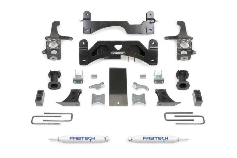 Fabtech K7054 fits Toyota 16-21 Tundra 2WD/4WD 6in Basic Sys w/C/O Spacers & Perf Rr Shks