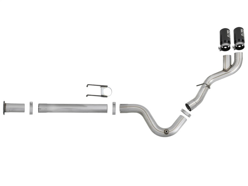 AFE 49-43102-B XD 4in SS DPF-Back Exhaust 17-18 FOrd Diesel Trucks V8-6.7L (td)