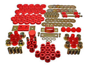 Energy Suspension 3.18121R 55-57 fits Chevrolet Belair/El Camino/fits Impala Red Hyper-Flex Master Bushing Set
