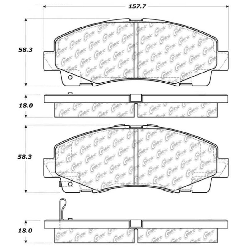 StopTech 308.1102 Street Touring Honda Ridgeline / fits Acura 06-13 TL Front Brake Pads