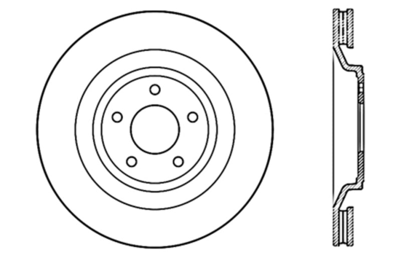 Stoptech 127.63072L Slotted & Drilled Sport Brake Rotor