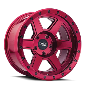Dirty Life 9315-7983R12 9315 Compound 17x9 / 6x139.7 BP / -12mm Offset / 106mm Hub Crimson Candy Red Wheel
