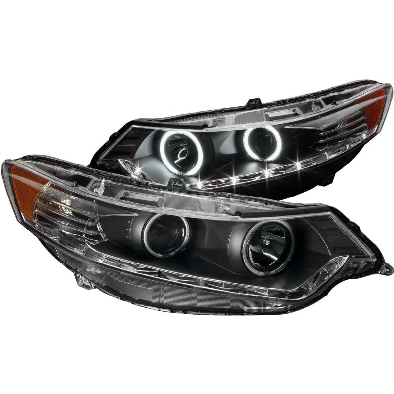 ANZO 121393 2012 fits Acura 09-20 Tsx Projector Headlights w/ Halo Black (CCFL) (HID Compatible)