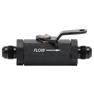 Russell 650633 Performance Shutoff Valve -6 AN Male Black Finish
