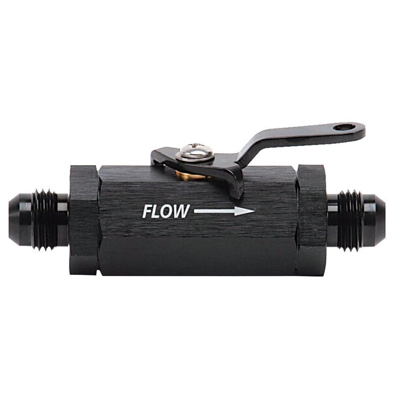 Russell 650633 Performance Shutoff Valve -6 AN Male Black Finish