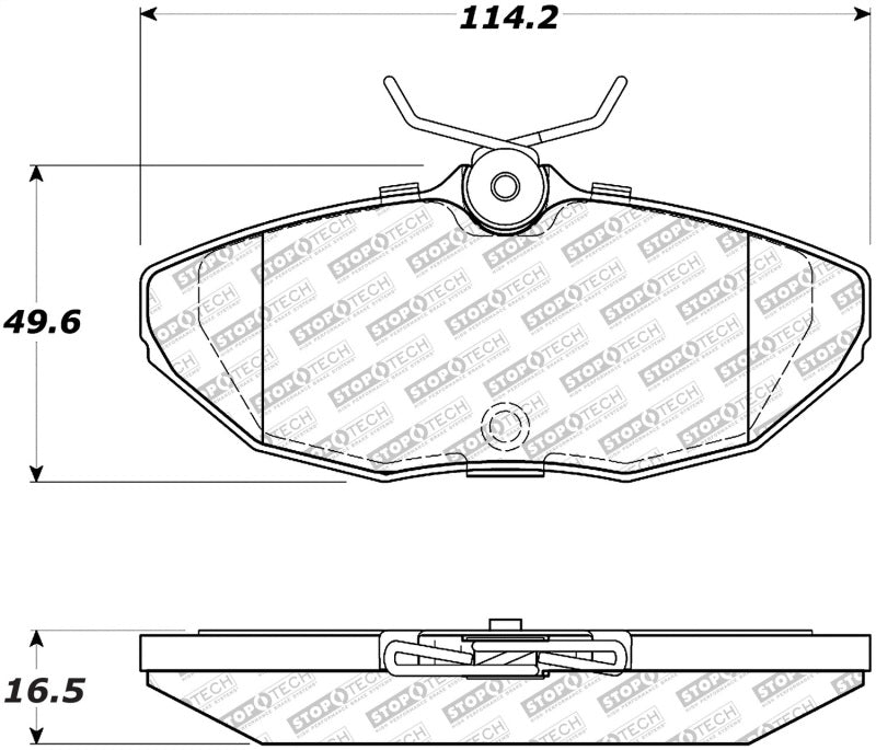 Stoptech 305.0806 Street Select Brake Pads Rear - 00-06 Lincoln LS