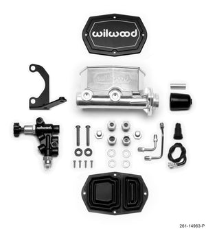 Wilwood 261-14963-P fits Compact Tandem M/C - 1in Bore - w/Bracket and Valve -