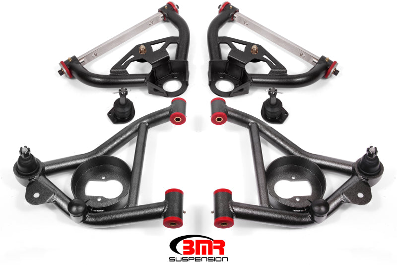 BMR AA030H G-Body Upper And Lower A-Arm Kit - Black Hammertone