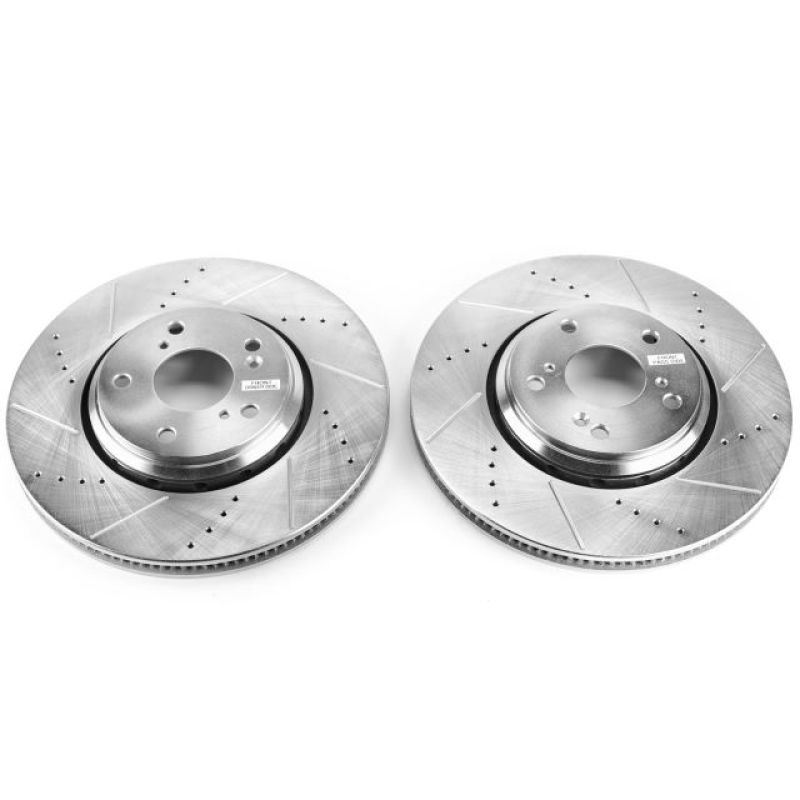 PowerStop fits Acura 17-18 ILX Front Evolution Drilled & Slotted Rotors - Pair