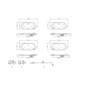 Brembo OE P10098N fits Cadillac Escalade/Suburban/Tahoe Ceramic Brake Pad Rear