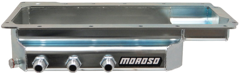 Moroso 21156 GM LS (w/Three Right Side Pick Ups) Fabricated Dry Sump 4in Steel O