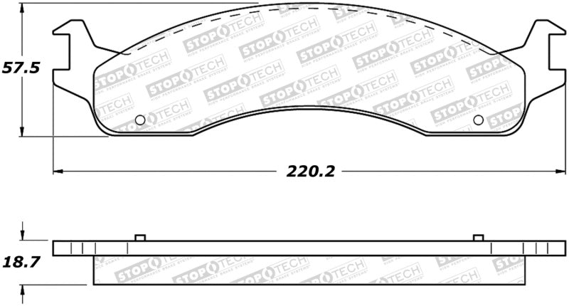 Stoptech 309.0655 Sport Brake Pads w/Shims - Rear