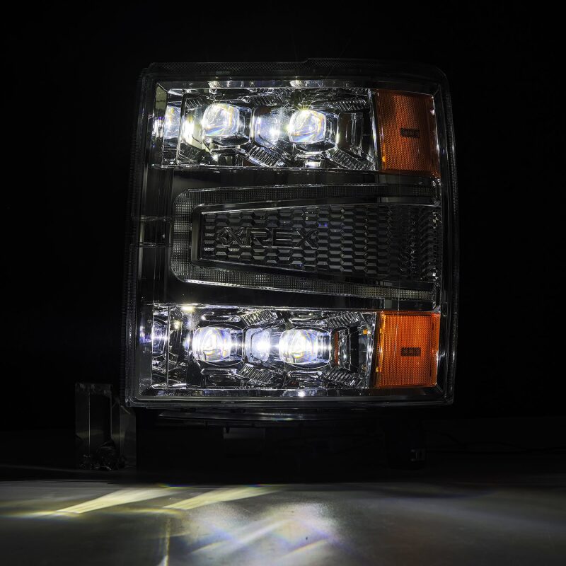 AlphaRex 880240 04-15 fits Chevy 1500HD NOVA-Series LED Proj Headlights Chrom