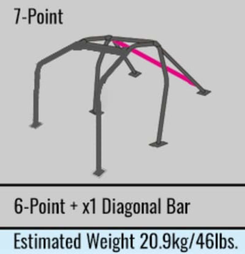 Cusco 220 265 FS fits Nissan 240SX (S13 w/ Sunroof) 4 Passenger 7-Point Roll Cage D1 Chromoly Blue (S/O / No Cancel)