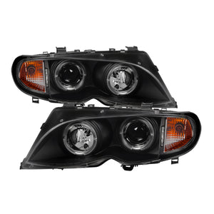 Spyder 5042415 fits BMW 02-05 E46 3-Series 4DR Projector Headlights 1PC LED Hal