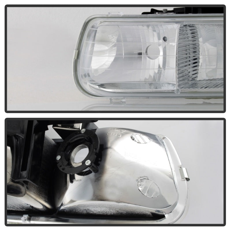 5064264 Xtune fits Chevy 00-06 TahOE Amber Crystal Headlights Chrome HD-JH-CSI