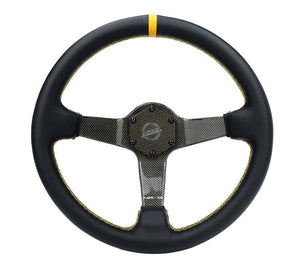 NRG RST-036CF-GD RST-036CF-GD Carbon Fiber Steering Wheel Leather Trim w/Gold