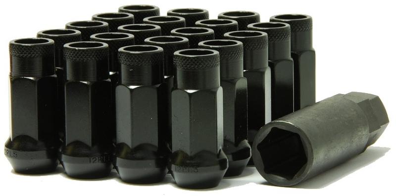 Wheel Mate 32906B Muteki SR48 Open End Lug Nuts - Black 12x1.50 48mm