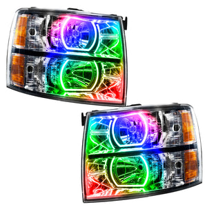 ORACLE Lighting 8188-334 Oracle 07-13 fits Chevrolet Silverado SMD HL - Square Style - ColorSHIFT w/o Controller