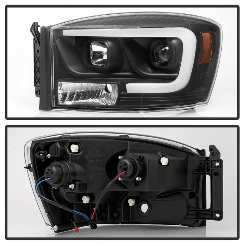 Spyder 5085306 fits Dodge 06-08 Ram 1500 V2 Projector Headlights - Light Bar DR