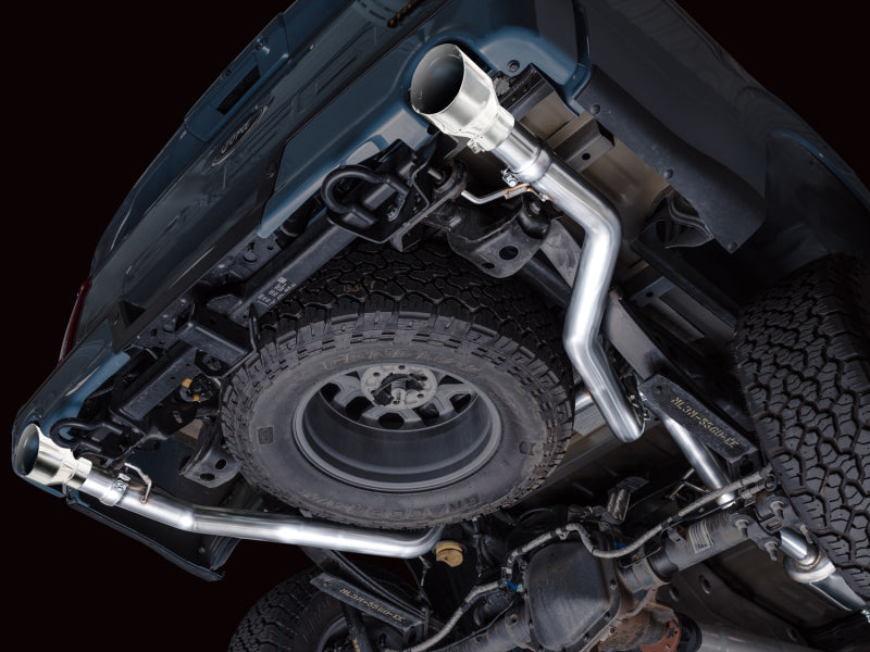 AWE Tuning 2021+ Ford F150 Tremor w/ Bumper Cutouts 0FG Resonated Catback w/ Chrome Silver Tips