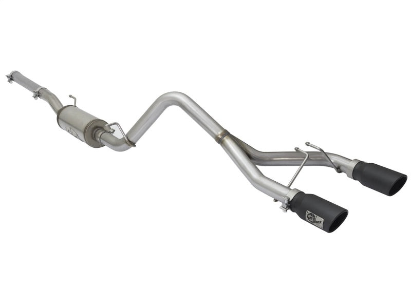 AFE 49-48056-B Series CB 2.5in Dual Center Exit SS Exhaust w/ Black Tips 07-15