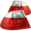 ANZO 221217 2003 fits BMW 00-20 3 Series E46 Taillights Red/Clear