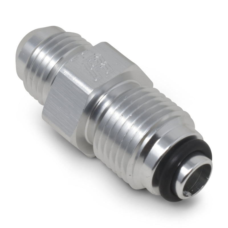 Russell 648020 Performance -6 AN (male to 9/16in-18 O-ring seal) Power Steering Adapter. Clear anodized