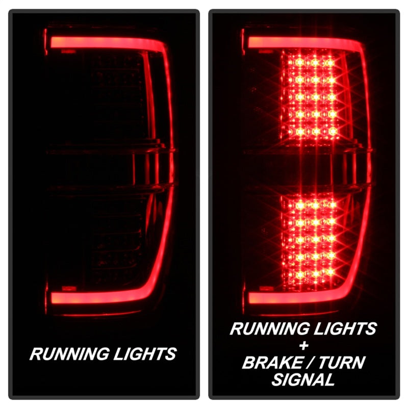 xTune 9042201 09-14 fits Ford F-150 Light Bar LED Tail Lights - Red Clear (ALT-