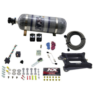 Nitrous Express 30045-12 4150 4-BBL/Alcohol Nitrous Kit (50-300HP) w/Composite B