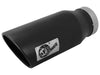 AFE 49T40602-B15  Exhaust Tip Bolt On Black 4in Inlet x 6in Outlet x 15in - Lef