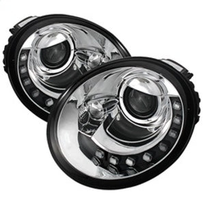 Spyder 5080554 fits Volkswagen 98-20 Beetle 1905 Projector Headlights DRL Chrom