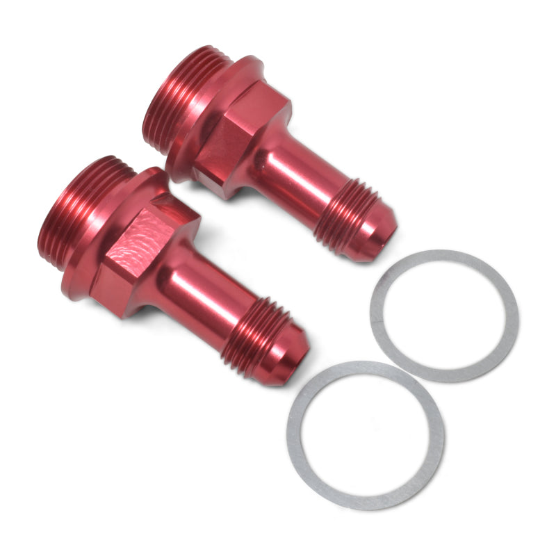 Russell 640360 Performance 7/8in -20 x -6 AN Male Flare Extended (2 pcs.) (Red/Blue)