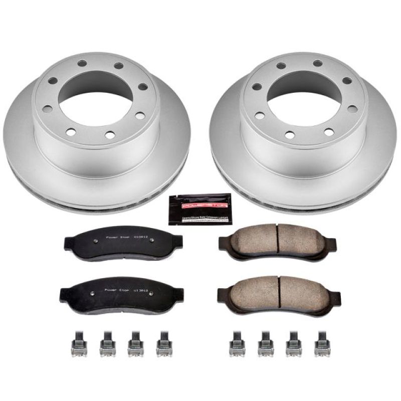 Power Stop CRK1799 05-07 fits Ford F-350 Super Duty Rear Z17 Coated Brake Kit