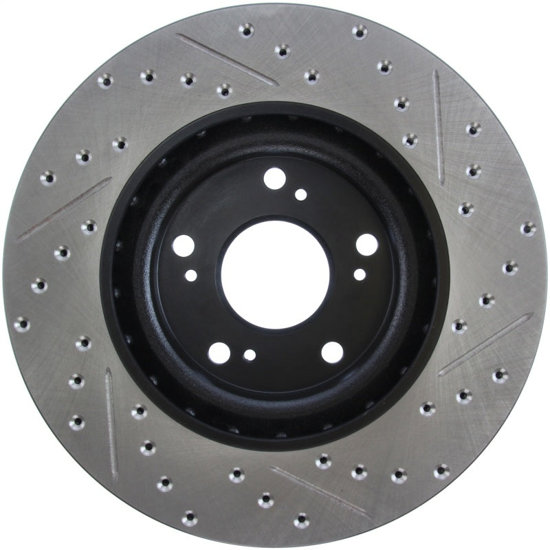 Stoptech 127.40057R 02-06 fits Acura RSX Type S / 06-09 Honda Civic Si Slotted & Drilled Right Front Rotor